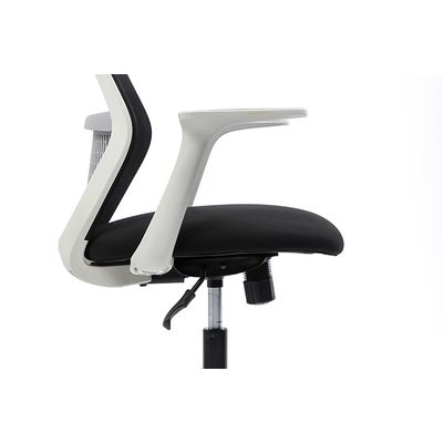 Fauteuil de bureau TIME - accoudoirs fixes gris clair - gris foncé