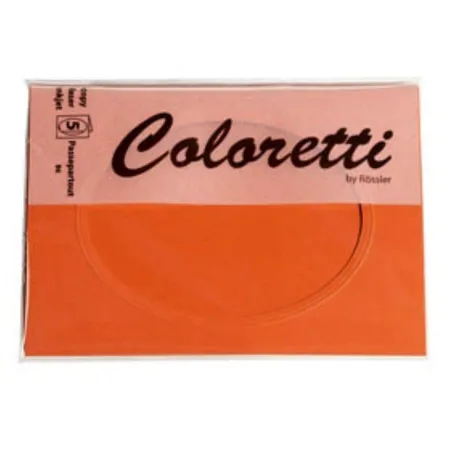 Rössler Coloretti Passepartout-Karten, B6, oval, apfelsine, 5 Stück