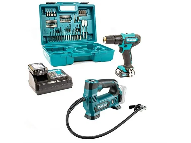 Makita - Støddriver - ledningfri - 2-hastigheders - nøgleløs borepatron 10 mm - 30 N·m - 2 batterier - 12 V