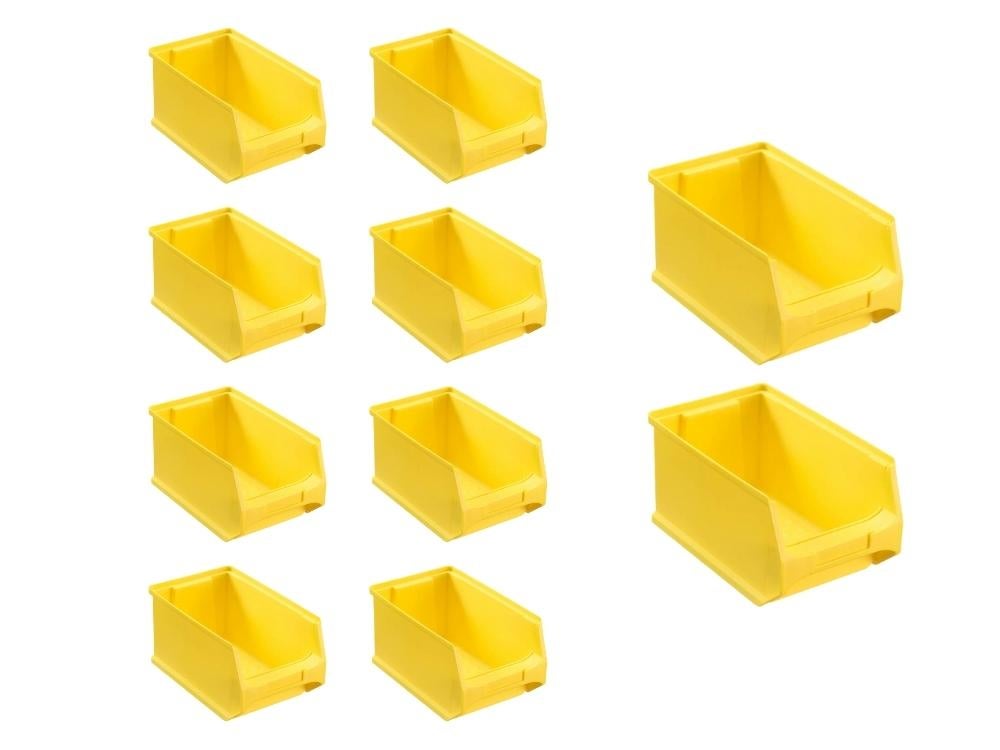PROREGAL Value Pack 10 x Gele Opbergdoos 3,0 HxBxD 12,5 x 14,5 x 23,5 cm 2,8 Liter Opbergdoos
