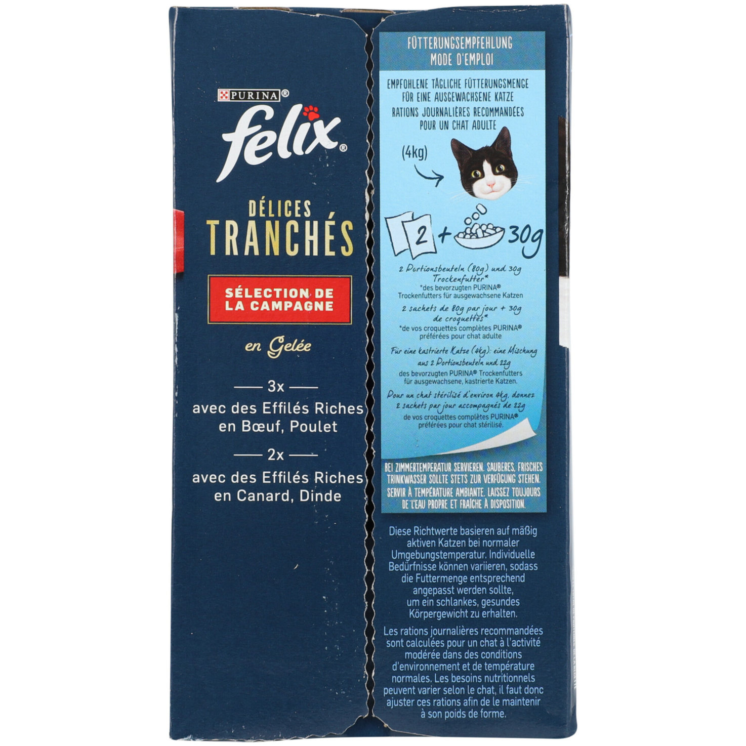 Felix Delicious Slices Katzenfutter in Gelee Fleisch 10x80g