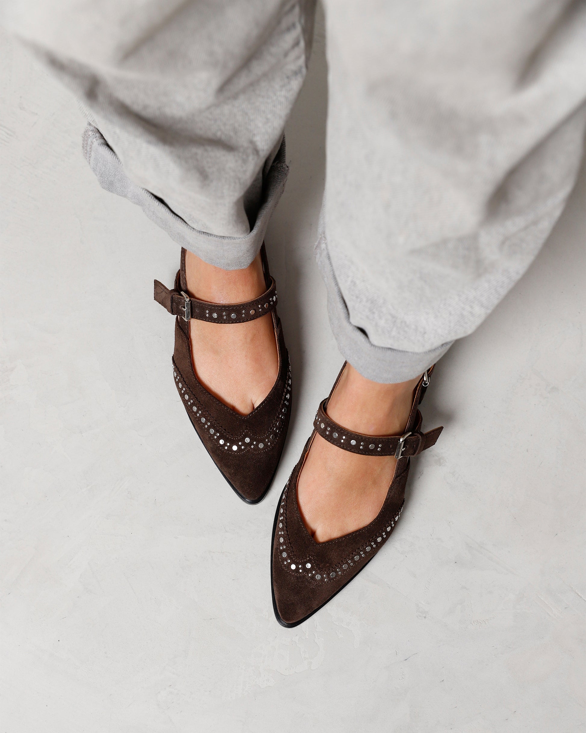 VIA VAI bruine slingbacks Jazz Yael