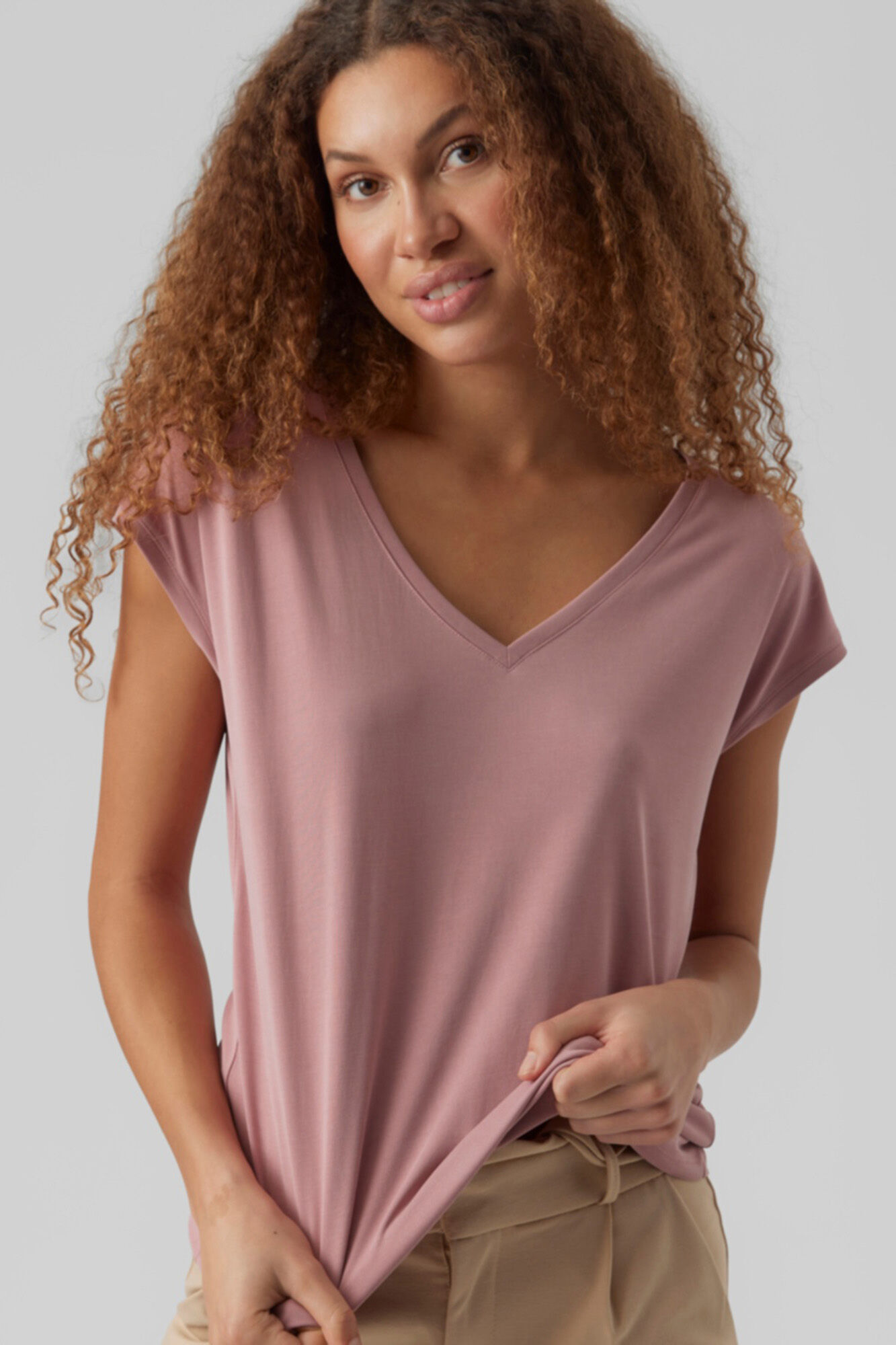 Camiseta fluida - Lilás