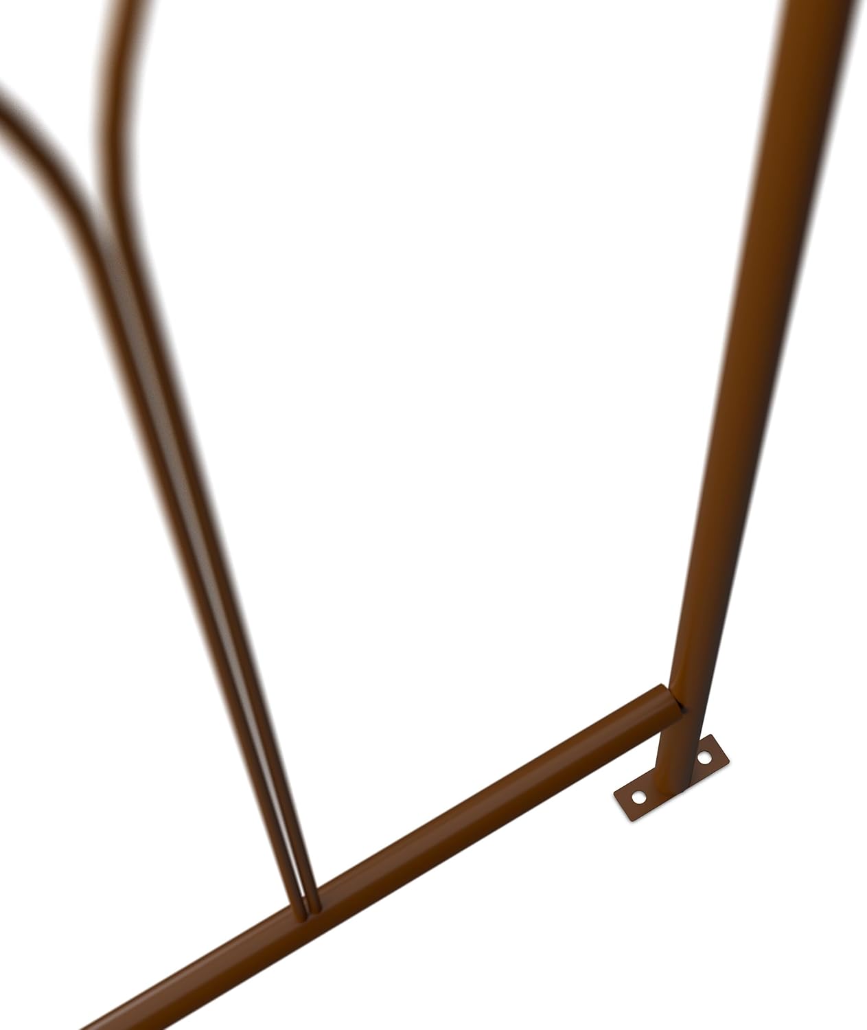 Relaxdays Rosenpavillon Metall, HBT 269 x 211 x 211 cm, Rankhilfe Kletterpflanzen, Garten, Rankpavillon mit Haken, braun