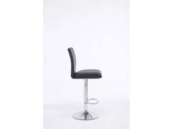 Lot de 2 Tabouret de bar - Similicuir & Noir - Noir - Köln
