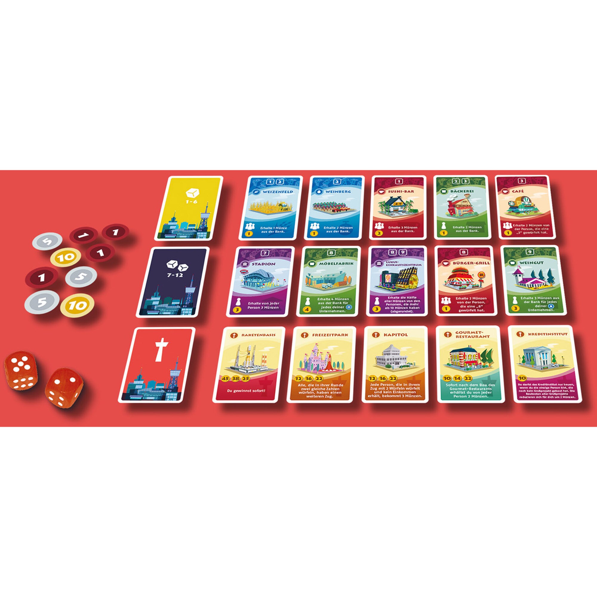 Kosmos Kartenspiel Machi Koro - Die neue Stadt
