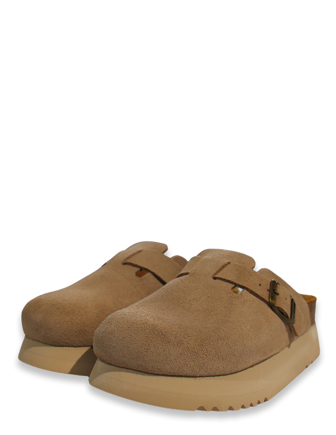 scholl Sabots Compensées Femme Justine Daim Beige