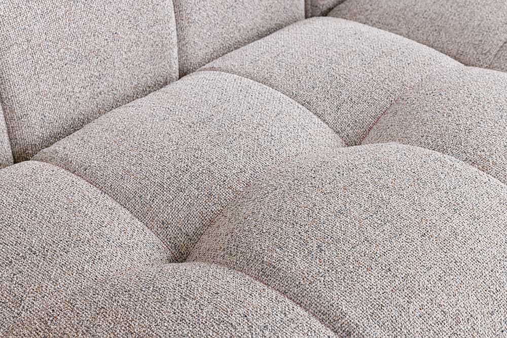 Modernes Ecksofa ZERO GRAVITY 240cm graphit beige Strukturstoff 3-Sitzer Couch