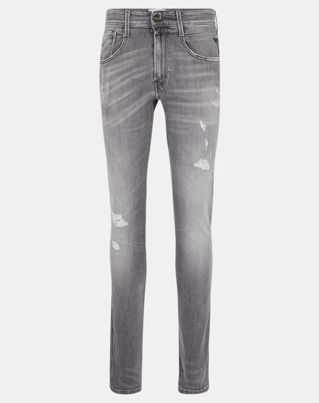 Replay Jean Slim Aged Eco Anbass gris moyen