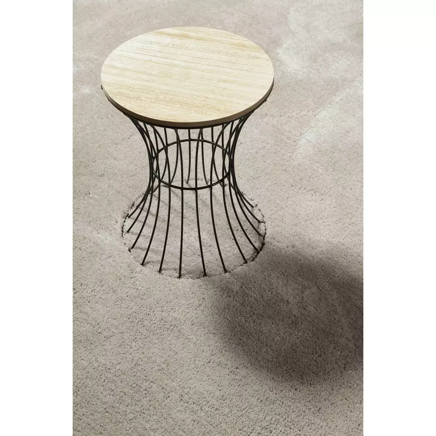 Homie Living Hochflorteppich Pisa hellgrau beige