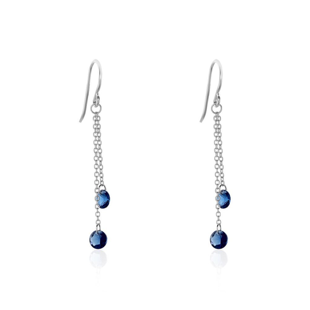 Boucles D'oreilles Lidiwine Argent Blanc Oxyde