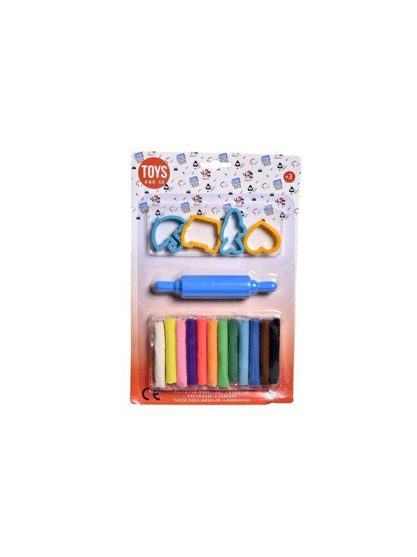 SET PATE MODELER 12 BATONNETS 10GR ET 4 MOULES ET ROULEA