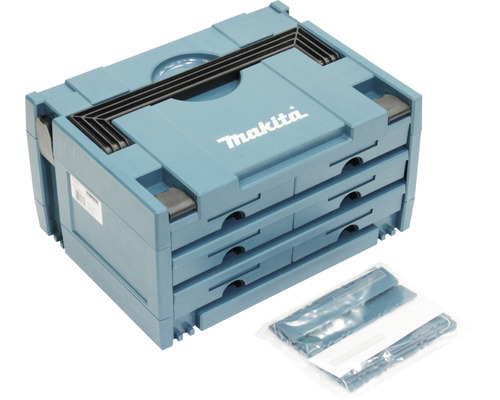 Makita MAKSTOR 3.6 gereedschapskoffer met 6 laden
