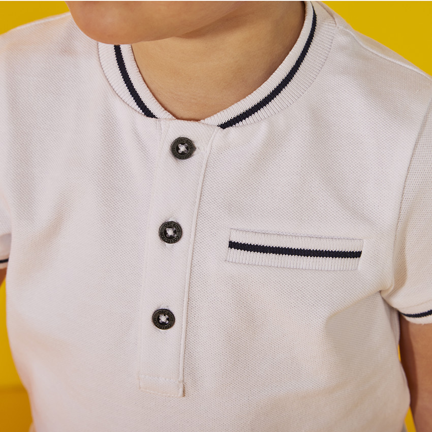 Polo manches courtes à col teddy pour bébé garçon