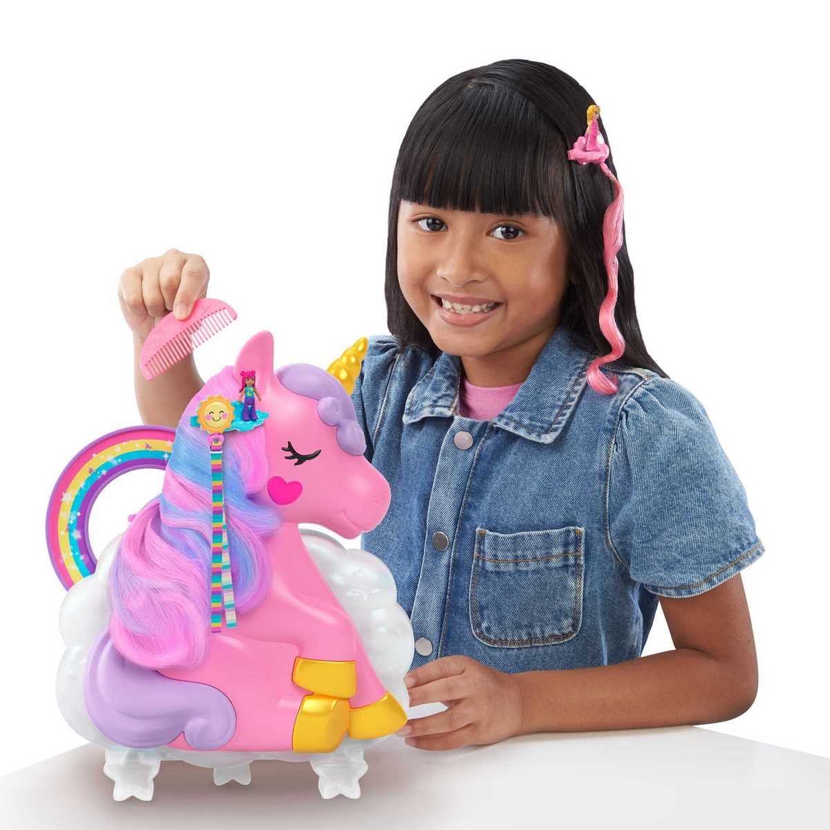 Salon de coiffure Licorne Arc-en-ciel Polly Pocket