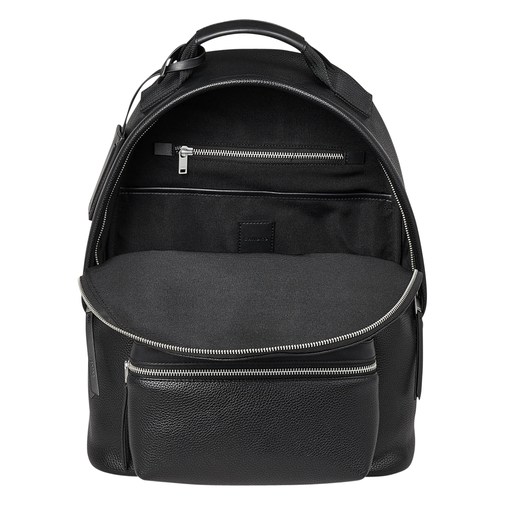 Sac à dos en toile enduite | Noir