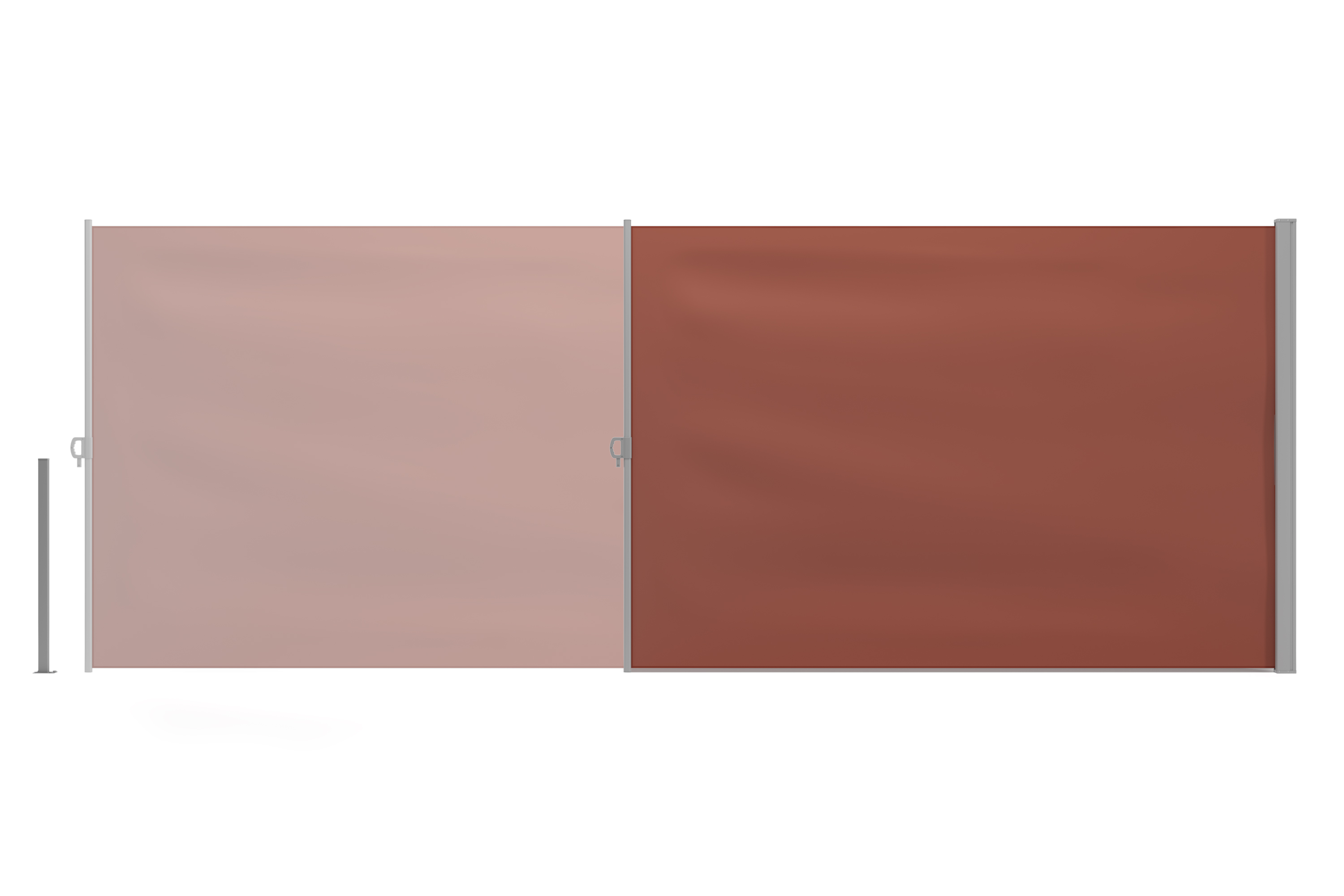 Seitenmarkise 180 x 500 cm braun