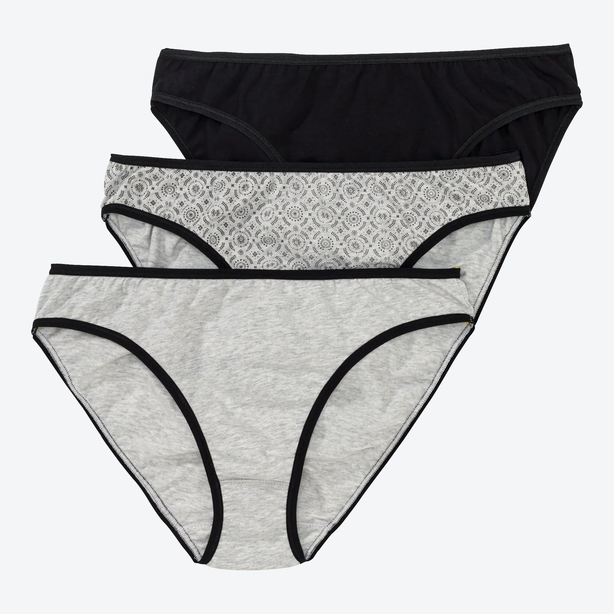 Damen-Minislip mit Kreis-Design, 3er-Pack