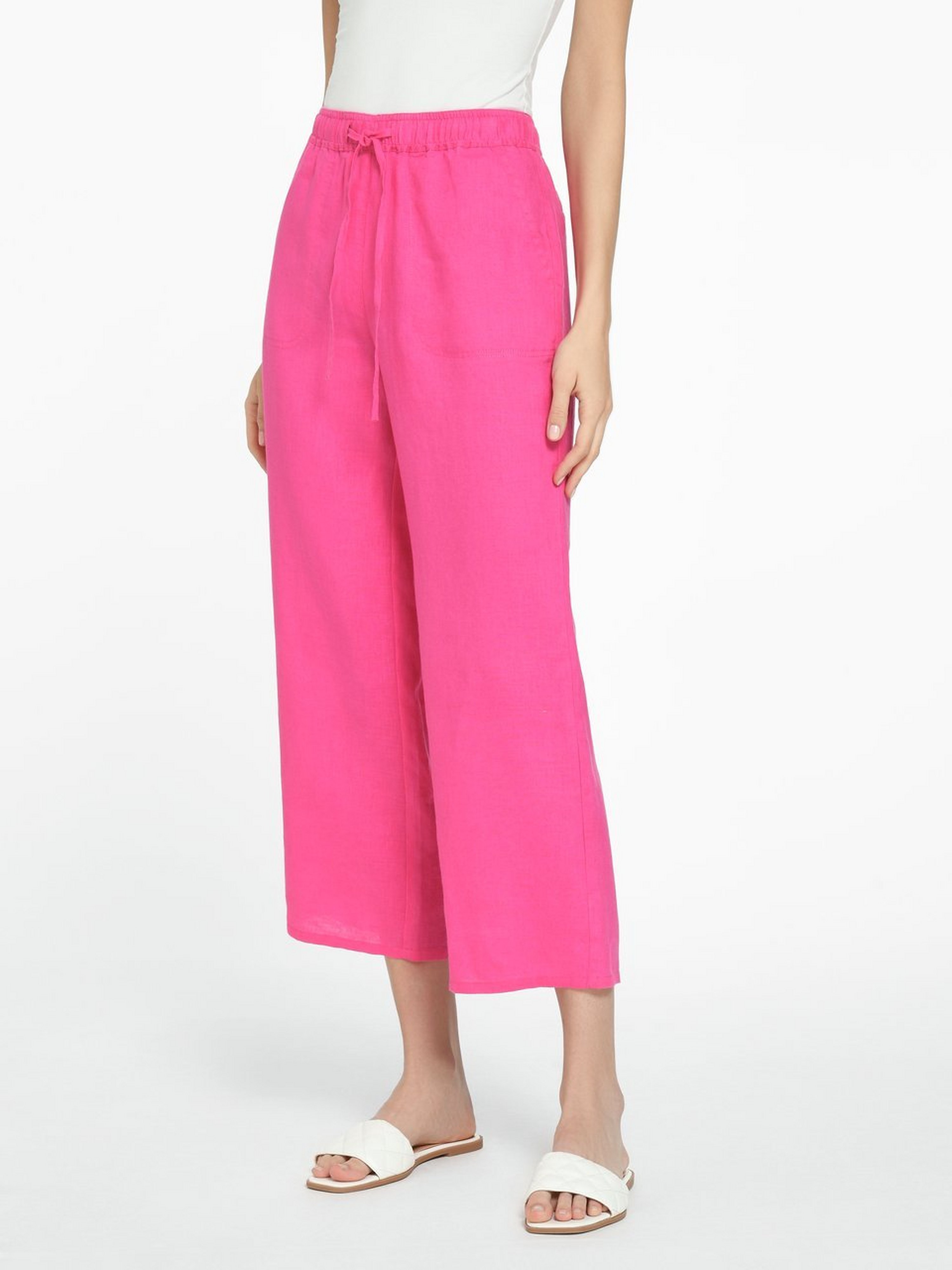 7/8-Schlupf-Hose aus 100% Leinen
