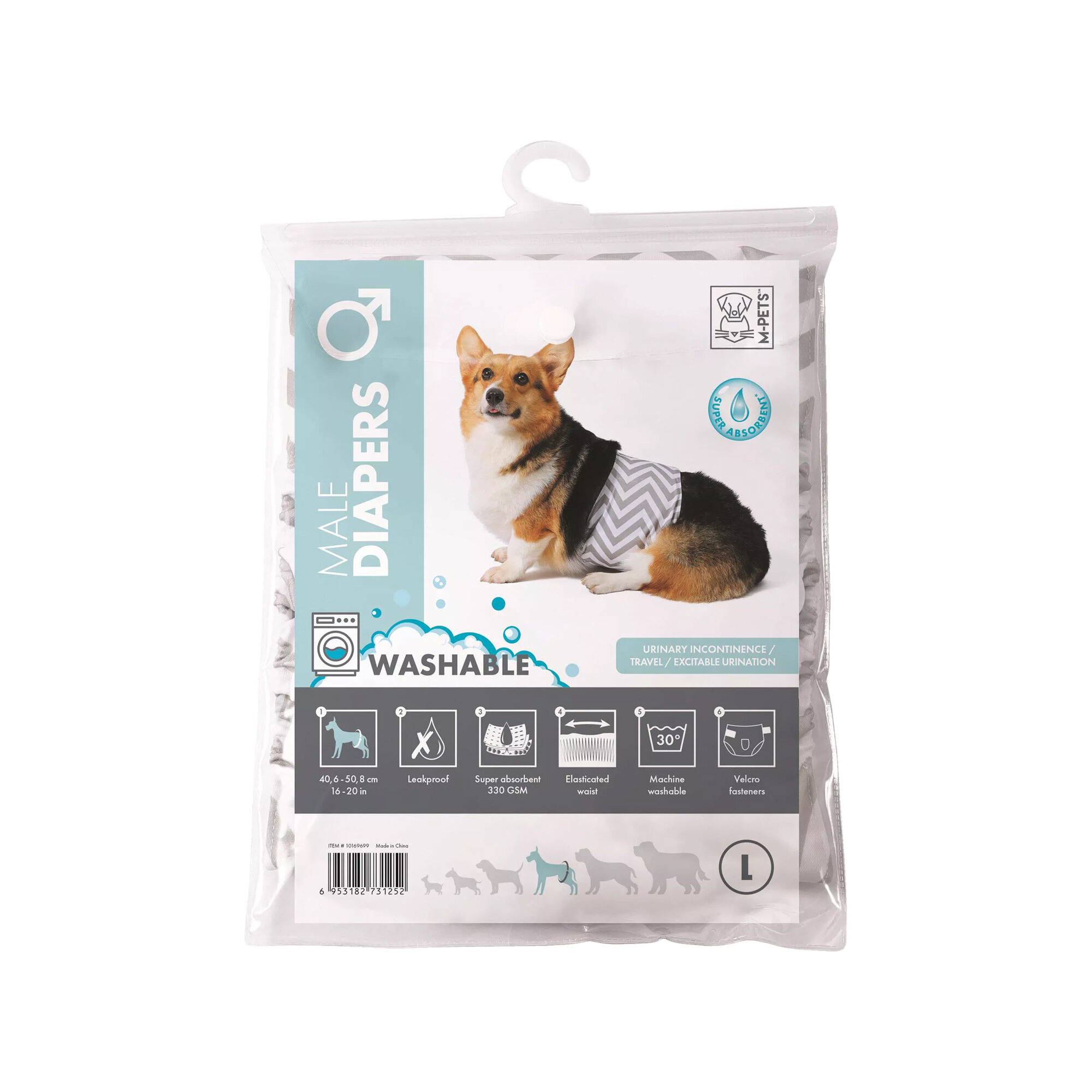 M-Pets wasbare luier voor Reuen