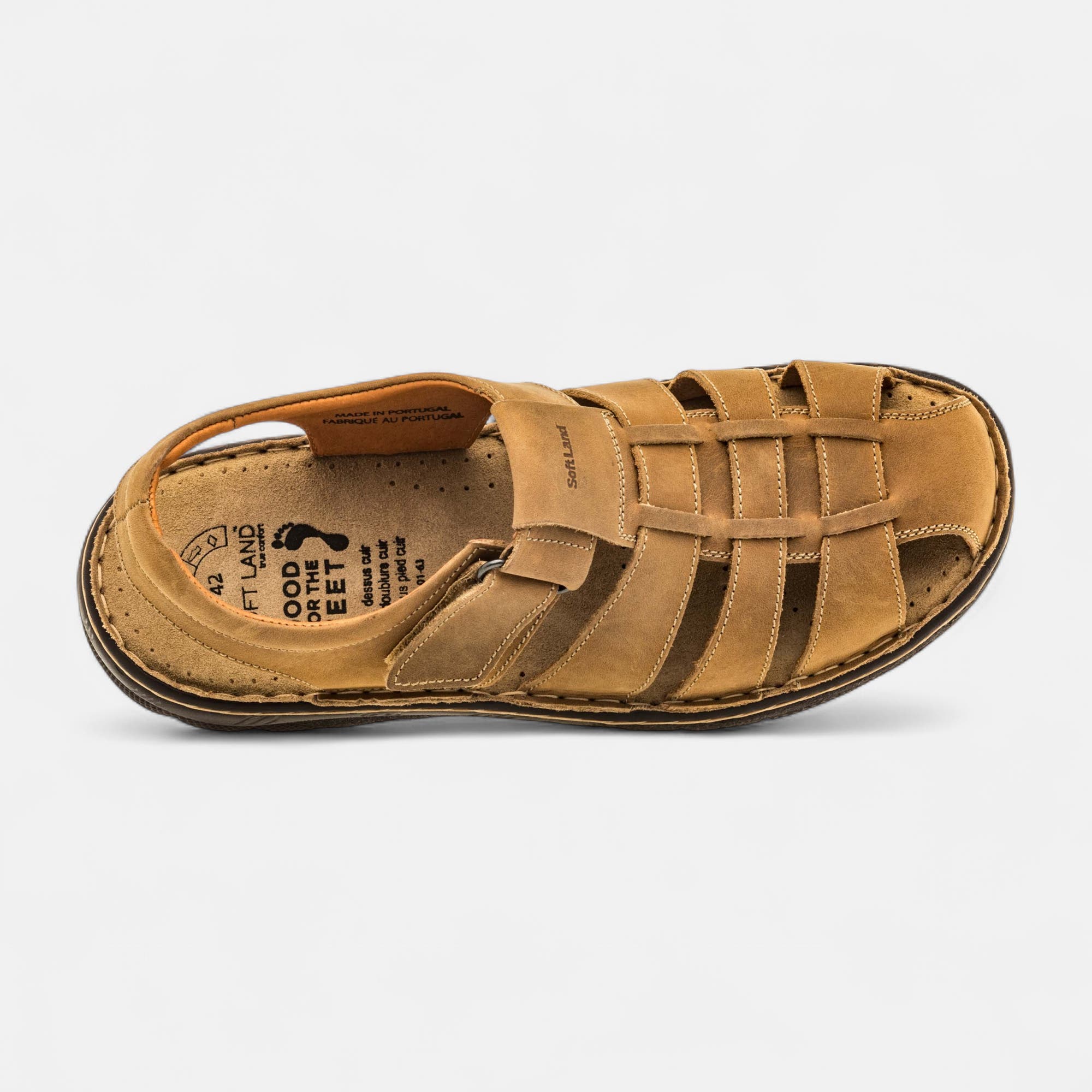 Sandales Homme en cuir beige