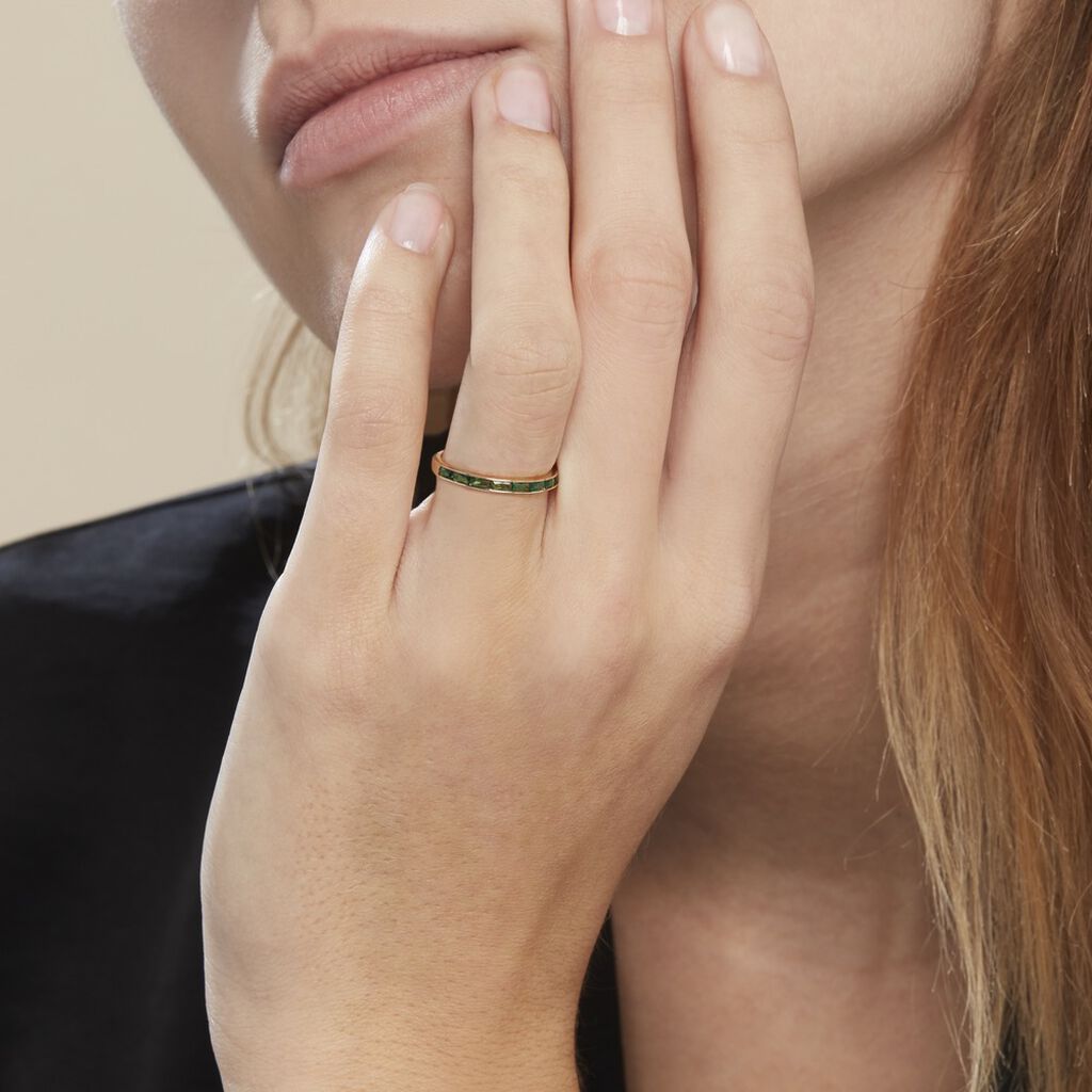 Bague Plaqué Or Jai Oxyde De Zirconium