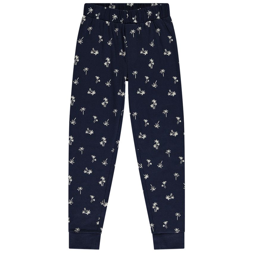 Pyjama 2 pièces en jersey motif palmiers pour garçon - Bleu
