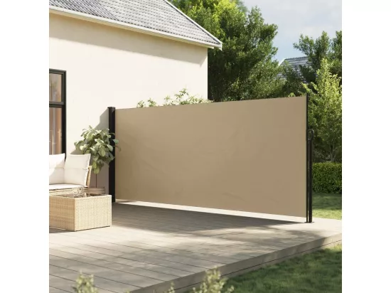 Auvent latéral rétractable beige 160x300 cm
