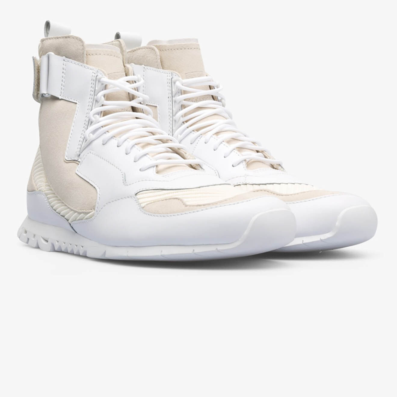 Camper Baskets en Cuir & Mesh Nothing blanc/crème