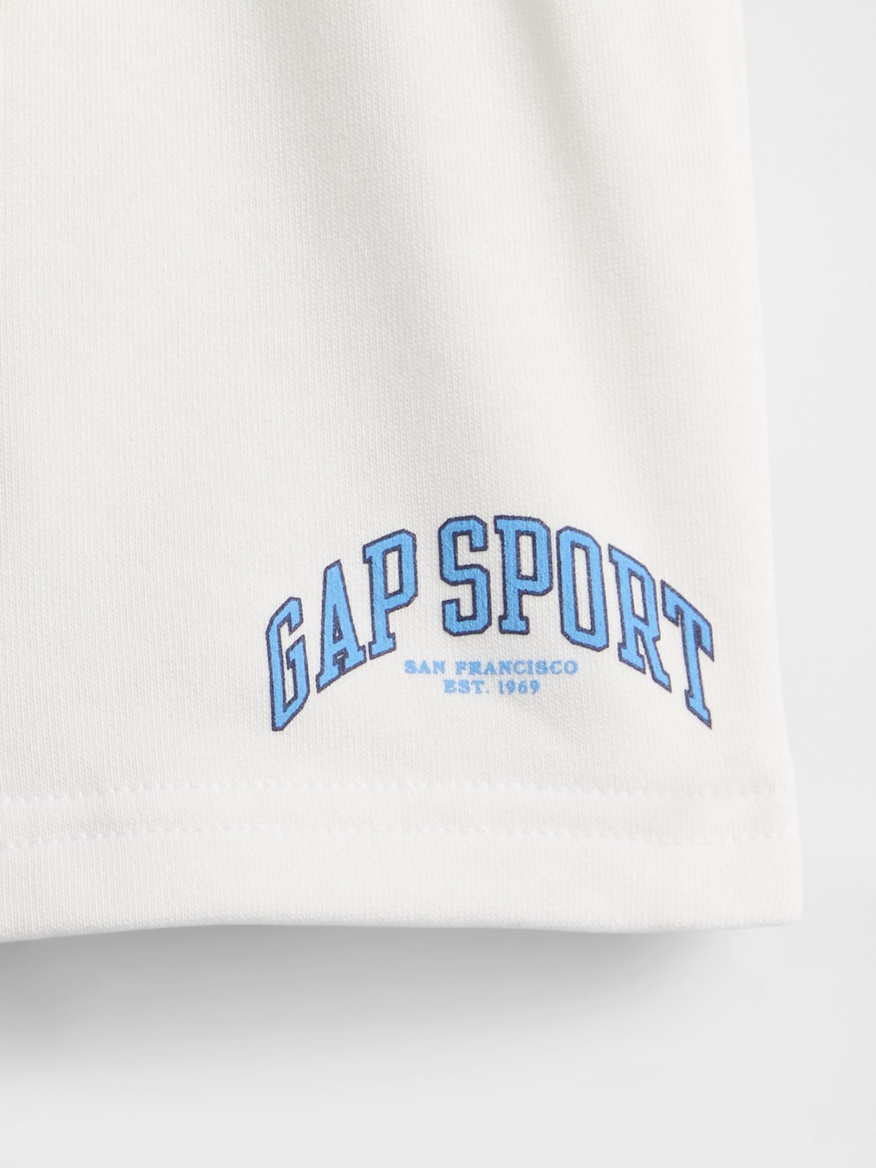 Wit - Gap Logo Fleece-gevoerde Pull-On Shorts (6mnd -5jr)