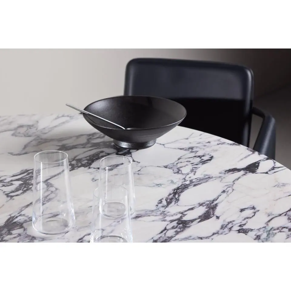 Svea - Schneider ronde eettafel - ø120 cm - marmerlook/naturel