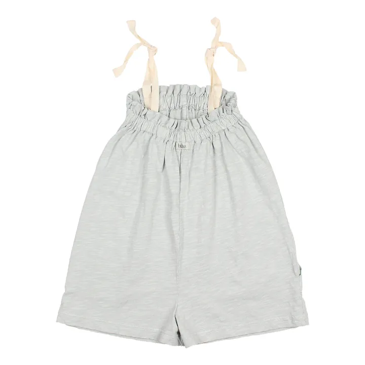 Búho Combishort à Bretelles Coton Bio Flamé | Gris clair