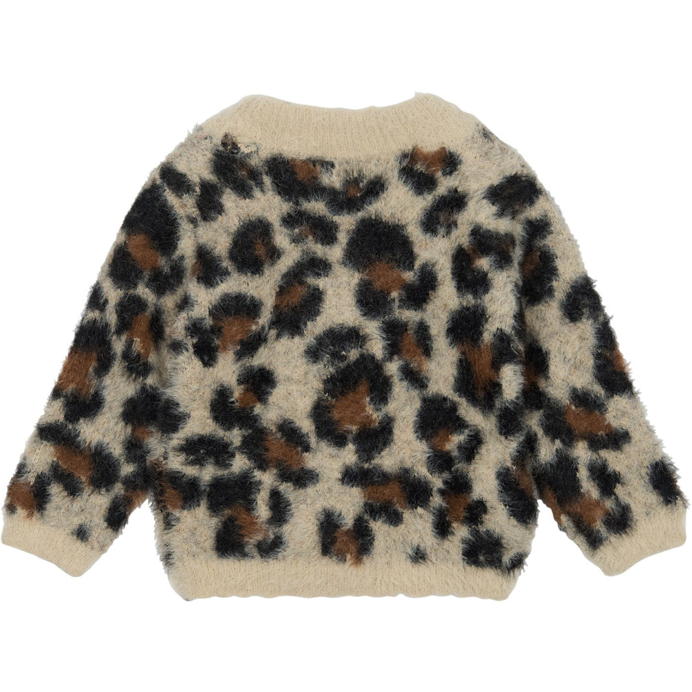 Køb THE NEW Siblings Feather Gray AOP Pamela Jacquard Cardigan