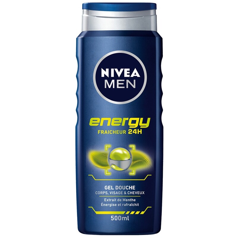 Gels douche 3-en-1 - Menthe - Visage, corps & cheveux - Homme - 3 x 500 ml