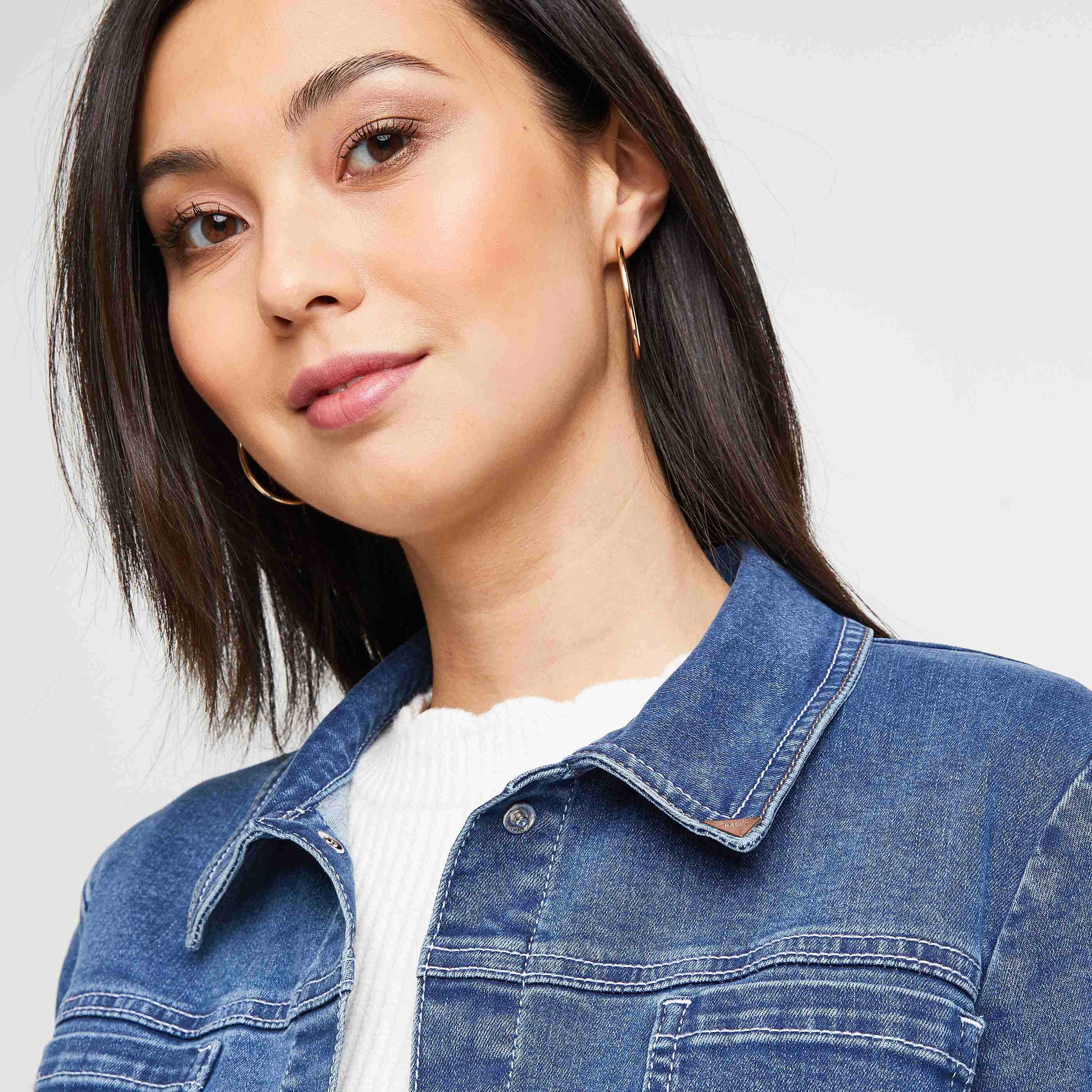 Veste saharienne en jean - STONE
