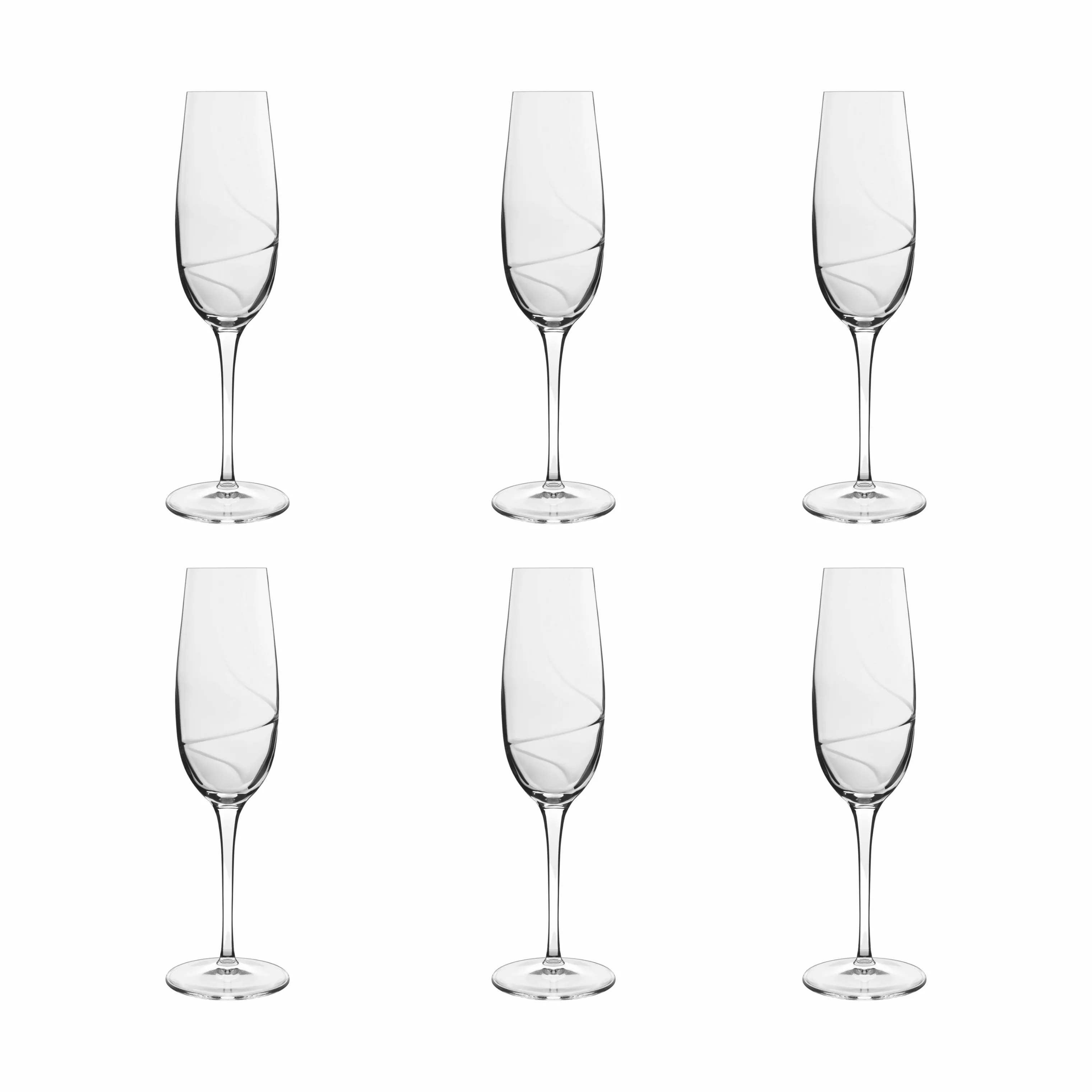Luigi Bormioli Aero Champagneglas - 6 stk.