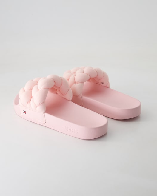 Tommy Hilfiger TJW BRAIDED SLIDE Pantoletten in Rosa