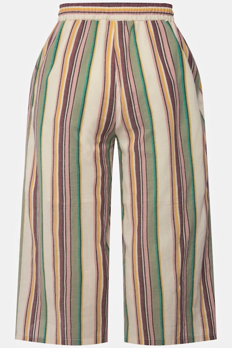 Culotte, Streifen, weites Bein, Biobaumwolle