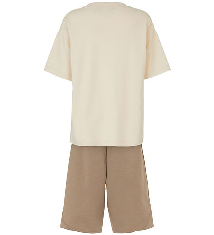 Emporio Armani T-Shirt/Shorts - Sandschale/geröstete Cashewnüsse