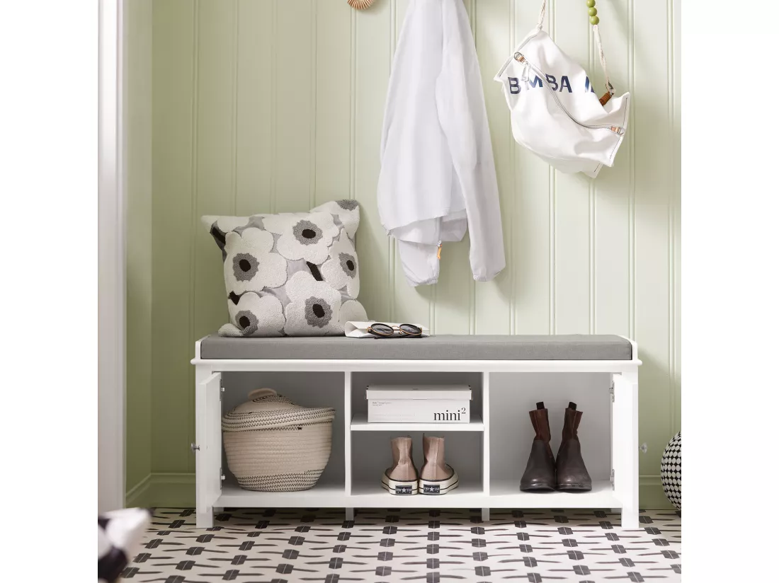 Banc de Rangement Commode à Bottes Chaussures, FSR35-W