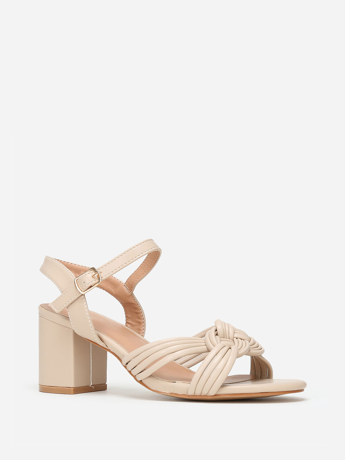 Sandales à brides tressées- Beige