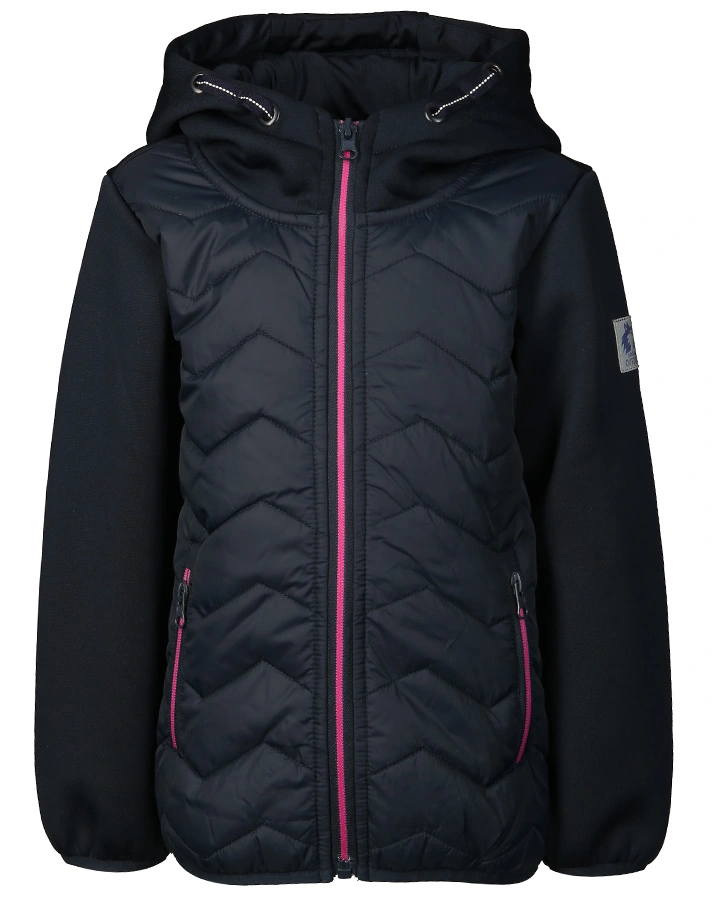 Kapuzen-Jacke STEPP HOOD in dunkelblau/fuchsia