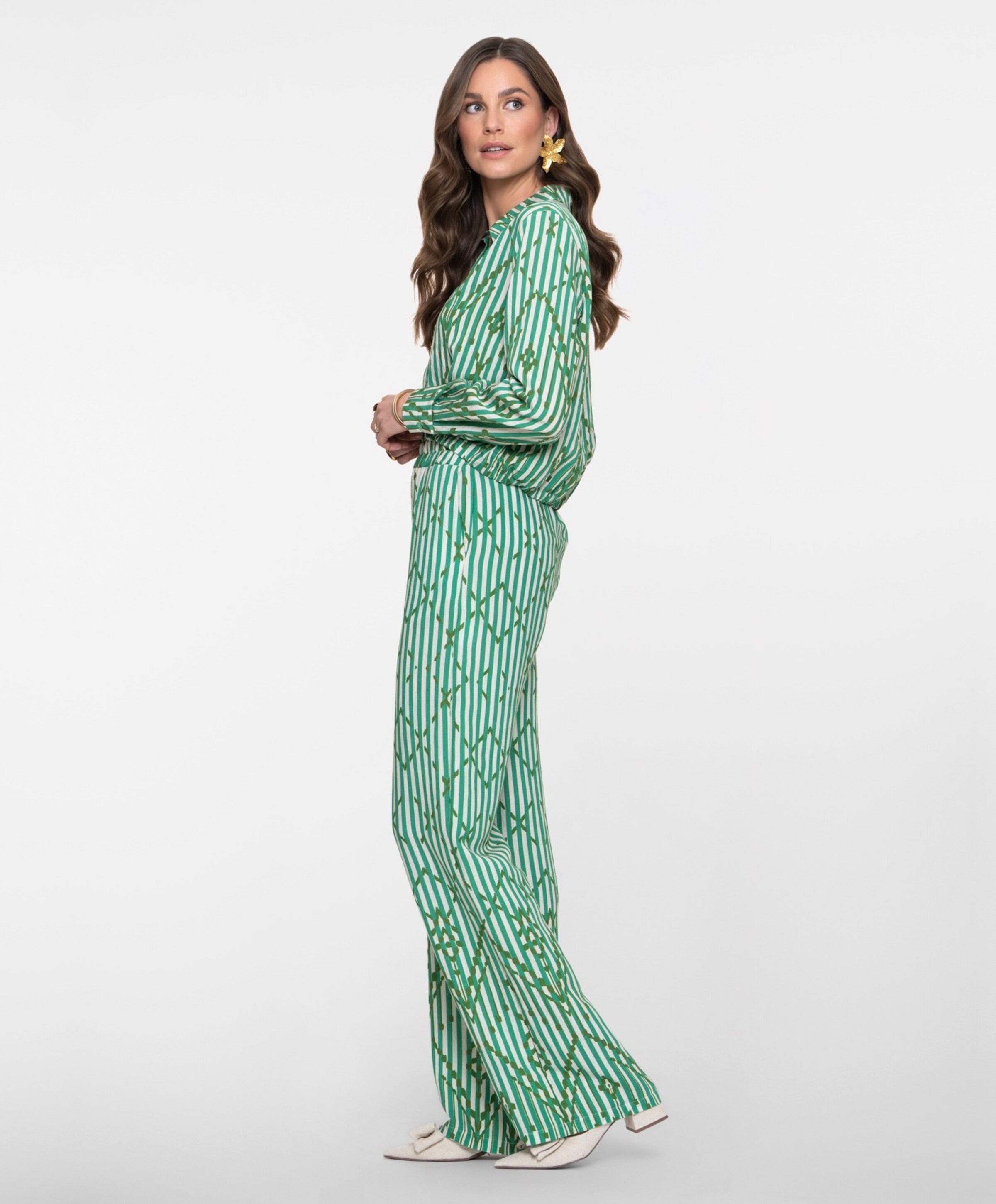 Geisha Dames blouse groen