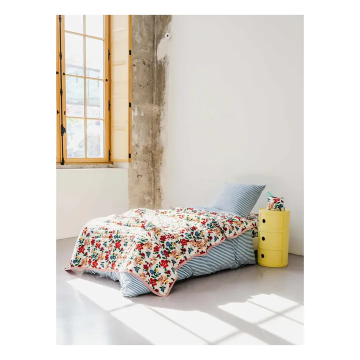 Lucas du Tertre Plaid quilté réversible Hibiscus