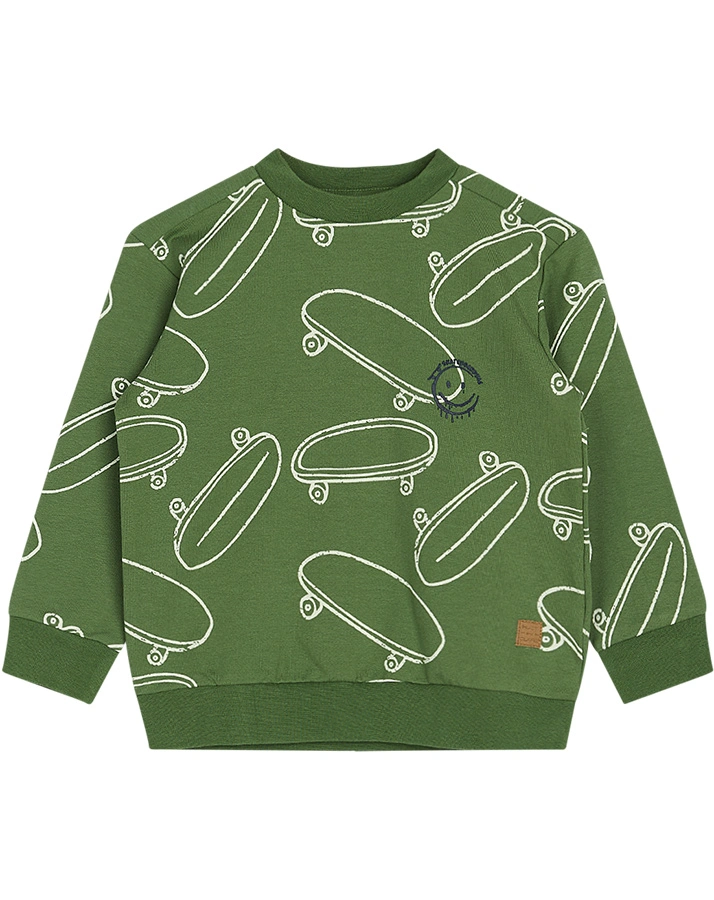 Sweatshirt SEJER SKATEBOARDS in elm green