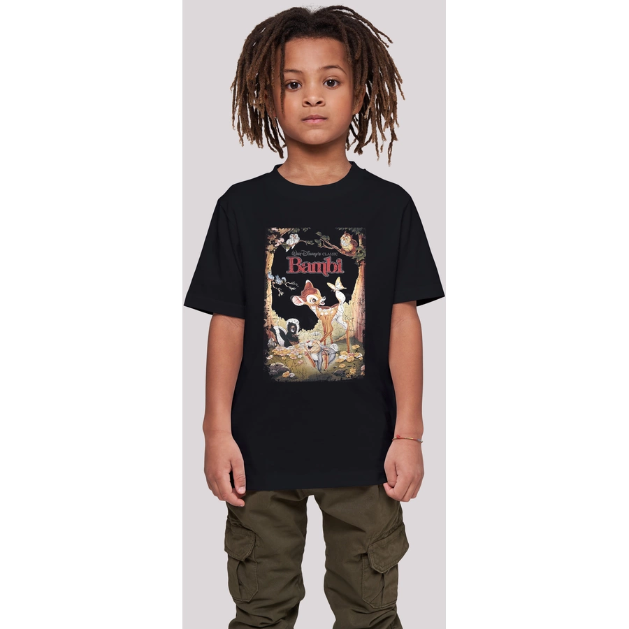 F4NT4STIC T-Shirt  Bambi Retro Poster schwarz