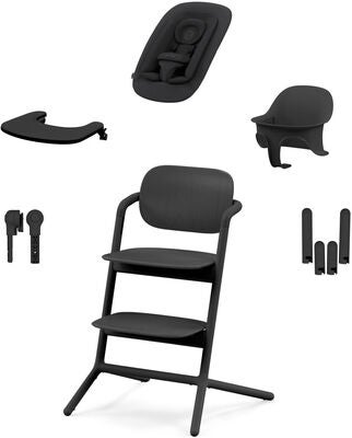 Cybex Lemo 4-in-1 Matstol Inkl. Babysitter, Babysett og Brikke, Stunning Black