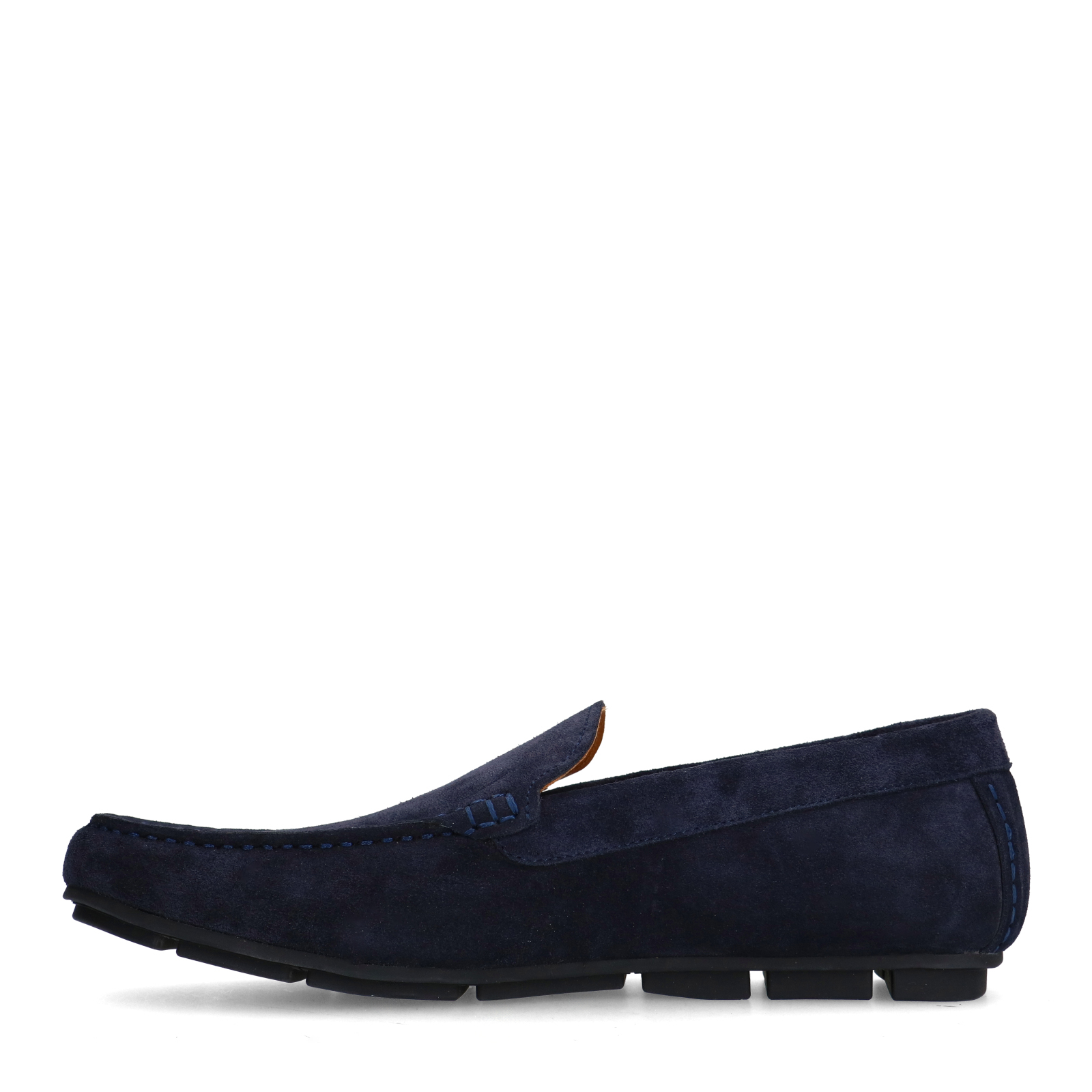 Donkerblauwe suède loafer