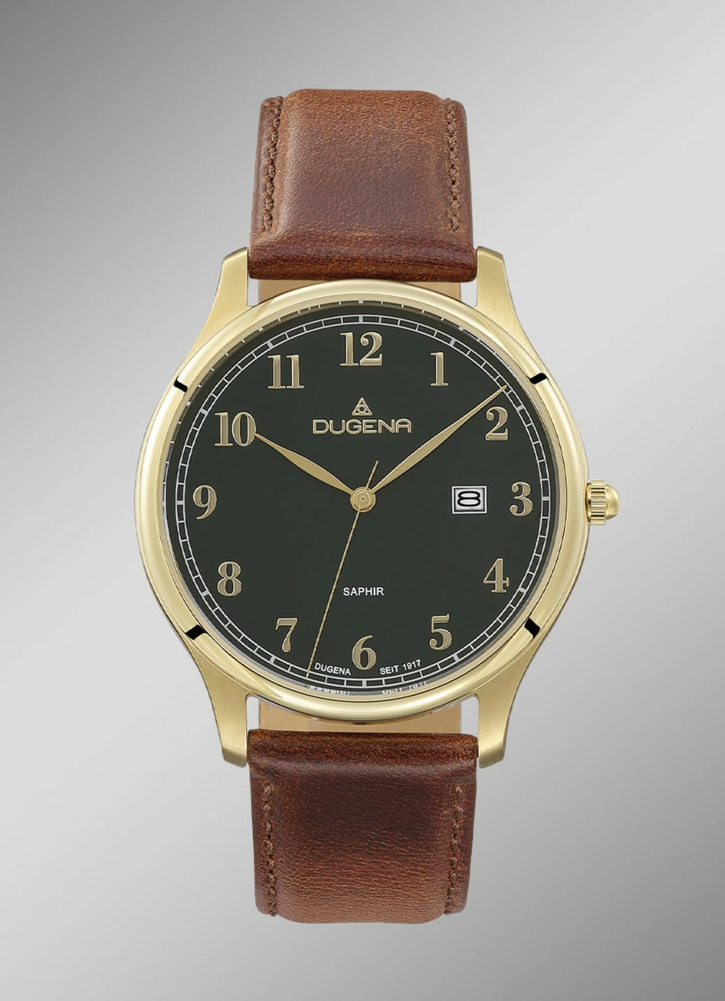 Dugena-Quartz-Herrenuhr mit Edelstahlgehäuse