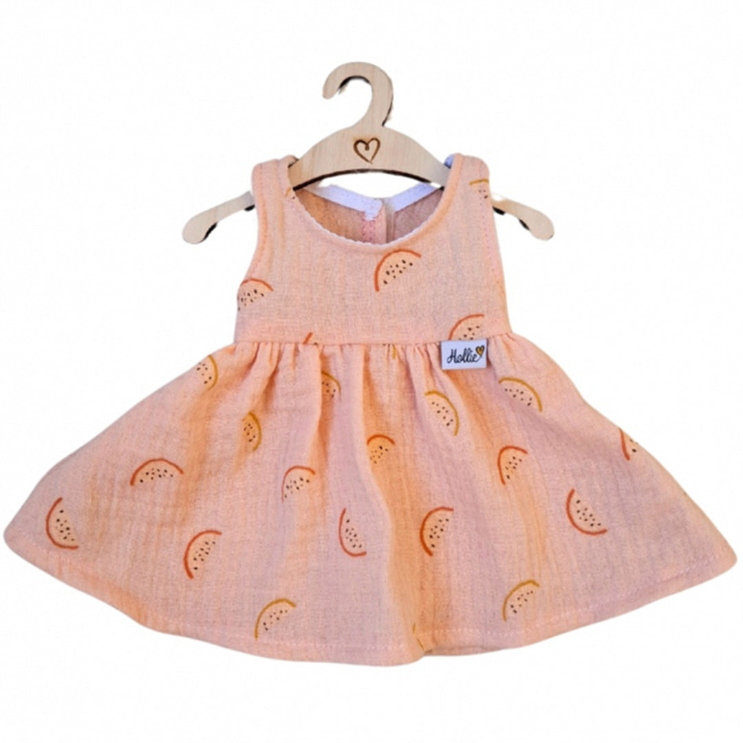 hollie poppenkleding jurk - summer sweet melon - 34 cm